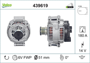 Alternator Fits Mercedes Sprinter Viano Vito Mercedes-Benz Vito Valeo 439619