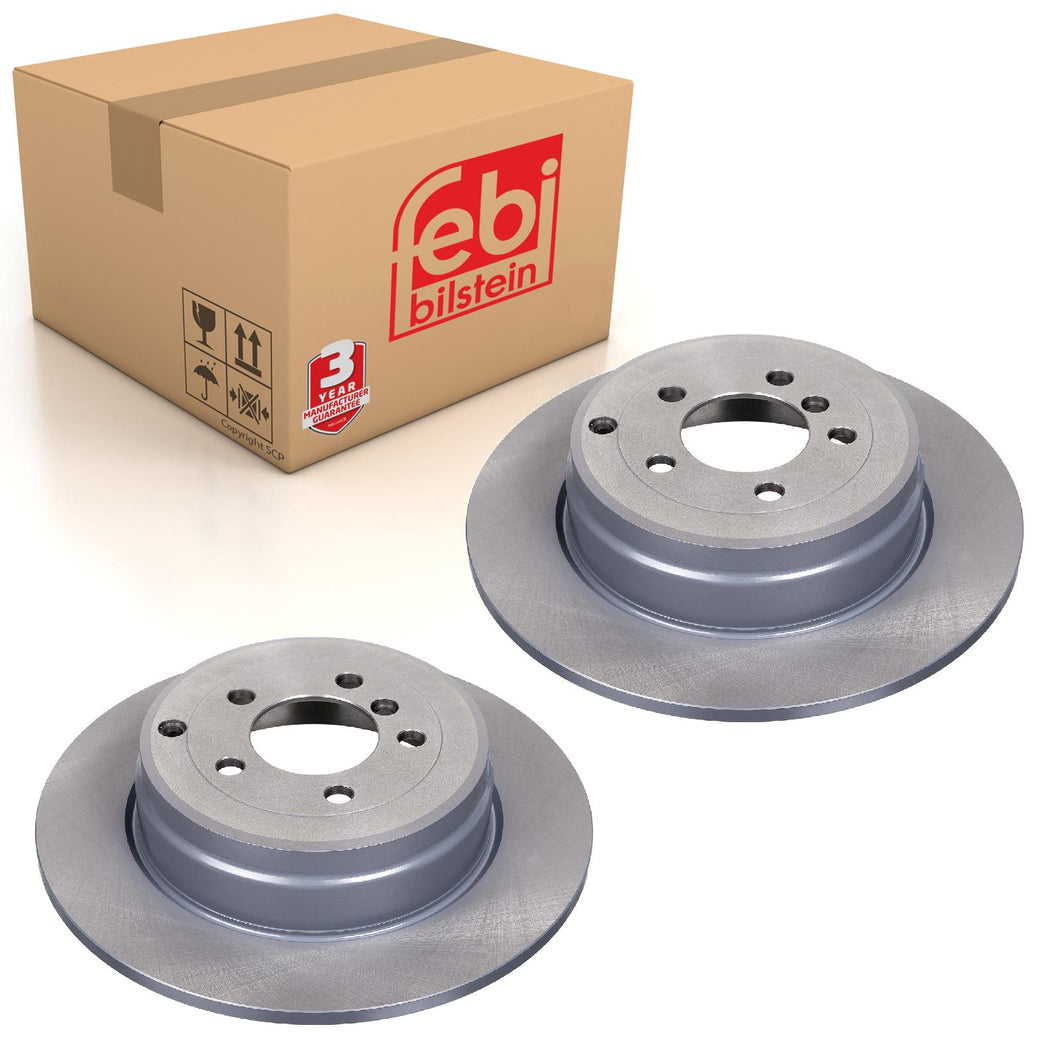 Pair of Rear Brake Disc Fits Land Rover Range III OE SDB000211 Febi 43961