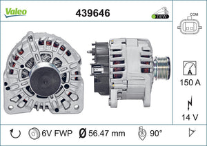 Alternator Fits Dacia Dokker Duster Lodgy Logan Sandero Renault Cap Valeo 439646