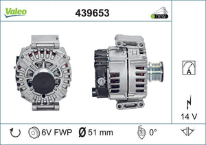 Alternator Fits Mercedes Class C Class Cls Class E Class Gle Class Valeo 439653