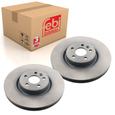 Pair of Front Brake Disc Fits Volvo S 60 XC70 OE 31499996 Febi 43966