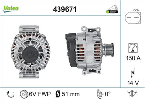 Alternator Fits Mercedes Class C Class E OE 141541102 Valeo 439671