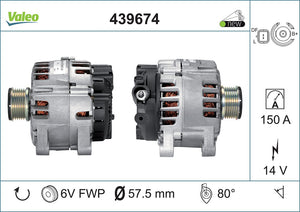 Alternator Fits Citroen Berlingo C2 C3 C3 Picasso C3 Pluriel C4 C4 Valeo 439674