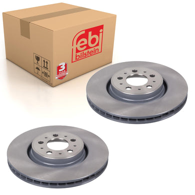 Pair of Front Brake Disc Fits Volvo S 60 XC70 OE 9475266 Febi 43967