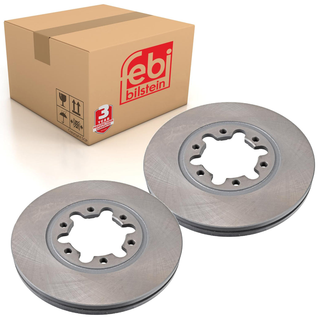 Pair of Front Brake Disc Fits Ford Ranger 2 12 99 OE 4883102 Febi 43968