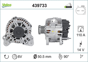 Alternator Fits Audi Seat Skoda Volkswagen Valeo 439733