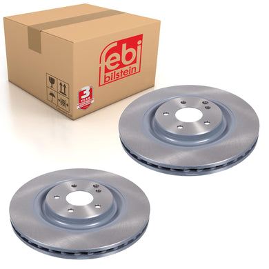 Pair of Front Brake Disc Fits Mercedes Benz C-Class Model 203 CLK 209 Febi 43982