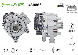 Alternator Fits Subaru Xv Crosstrek Valeo 439866