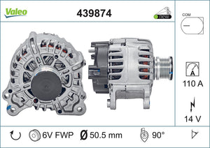 Alternator Fits Volkswagen Golf Vii Valeo 439874