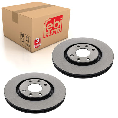Pair of Front Brake Disc Fits Peugeot 306 405 Citroen Xantia Xsara ZX Febi 43991