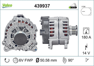 Alternator Fits Audi A6 Valeo 439937