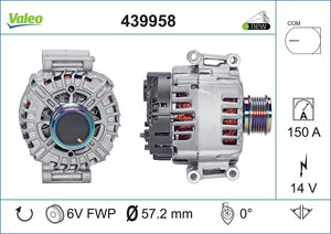 Alternator Fits Audi A6 Valeo 439958