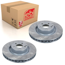 Load image into Gallery viewer, Pair of Front Brake Disc Fits Mercedes Benz C-Class Model 204 E-Class Febi 44007