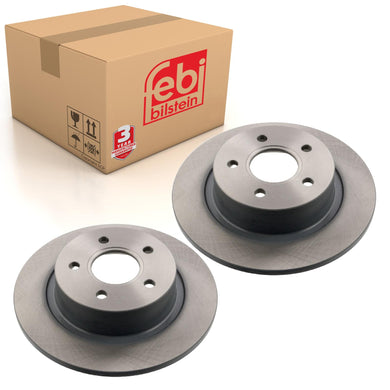 Pair of Rear Brake Disc Fits Ford Tourneo 2 Transit OE 1362868 Febi 44016