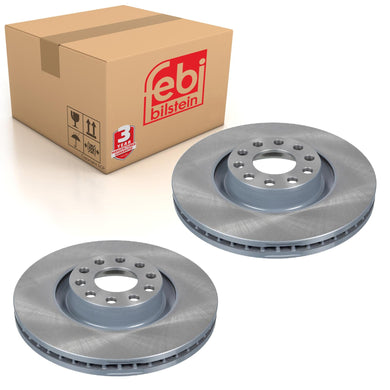 Pair of Front Brake Disc Fits Audi A6 quattro S6 4B OE 4B3615301 Febi 44021