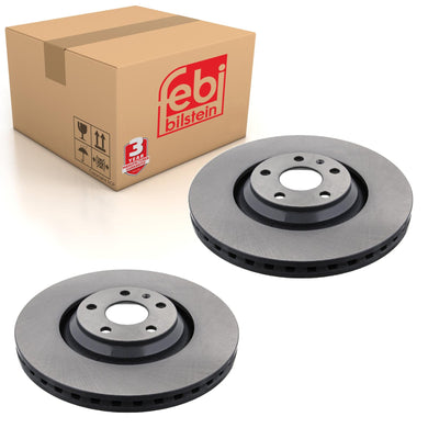 Pair of Front Brake Disc Fits Audi TT Coupe quattro Roadster TTS 8J Febi 44031