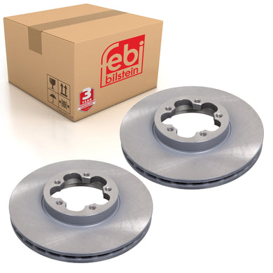 Pair of Front Brake Disc Fits Ford Transit 6 OE 1543340 Febi 44034
