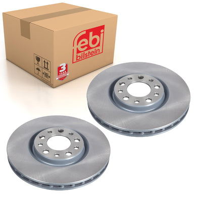 Pair of Front Brake Disc Fits Alfa Romeo 159 Sportwagon Brera Febi 44036