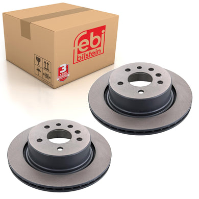 Pair of Rear Brake Disc Fits Omega B OE 93182287 Febi 44045