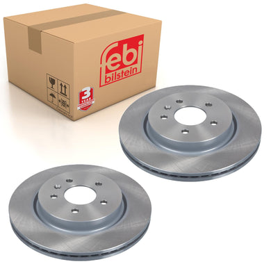 Pair of Rear Brake Disc Fits Vauxhall Zafira C OE 569093 Febi 44047