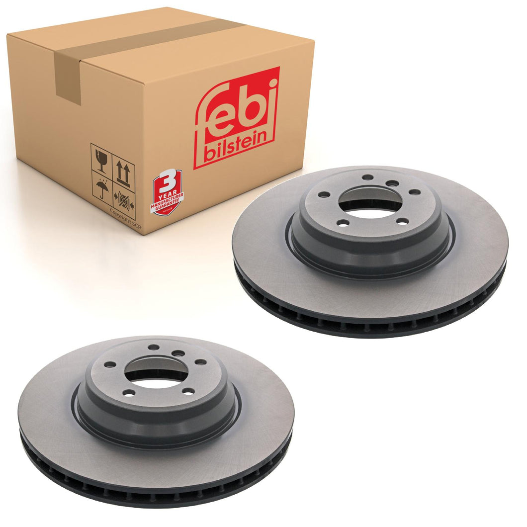 Pair of Front Brake Disc Fits BMW 3 Series E90 LCI E91 E92 E93 X1 E84 Febi 44050