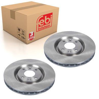 Pair of Front Brake Disc Fits Peugeot 406 OE 4249G8 Febi 44057