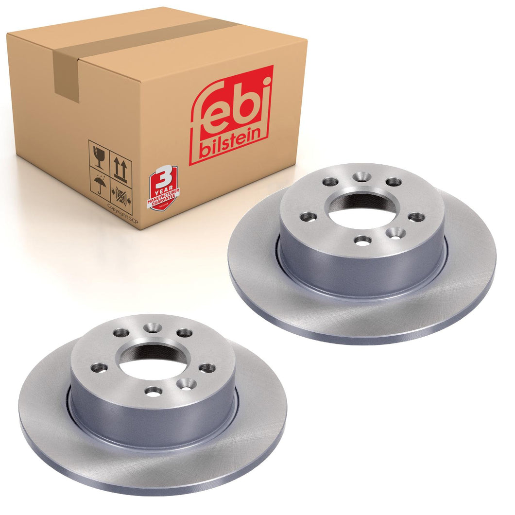 Pair of Rear Brake Disc Fits Renault Avantime Espace Grand III Febi 44077
