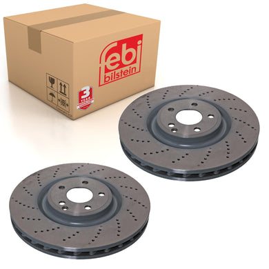 Pair of Front Brake Disc Fits Mercedes Benz CLS model 218 OE 4211712 Febi 44085