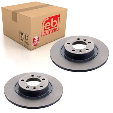 Pair of Rear Brake Disc Fits Peugeot 508 OE 4249G2 Febi 44090