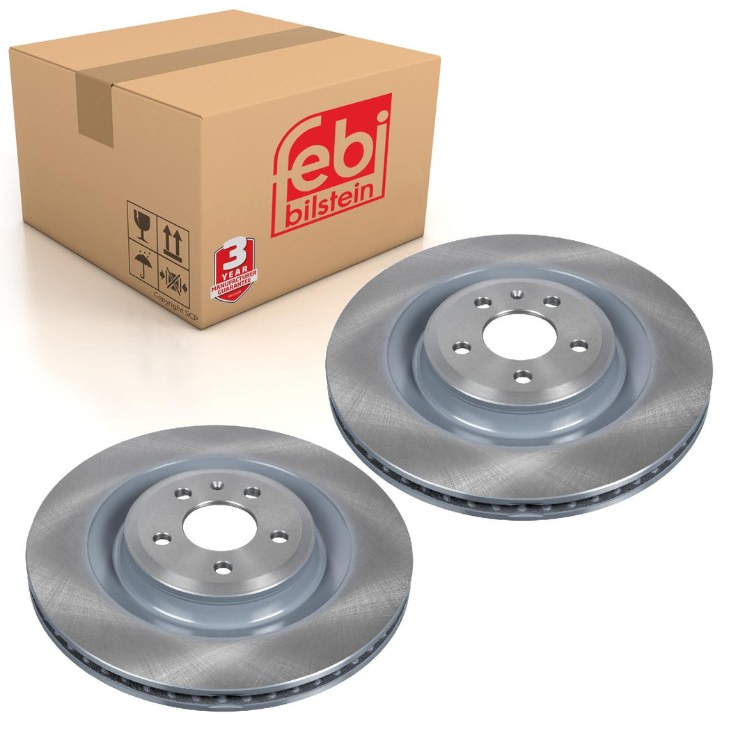 Pair of Rear Brake Disc Fits Audi A6 quattro A7 A8 RS6 RS7 S6 S7 S8 4 Febi 44097