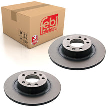 Load image into Gallery viewer, Pair of Rear Brake Disc Fits Peugeot 407 OE 424914 Febi 44099