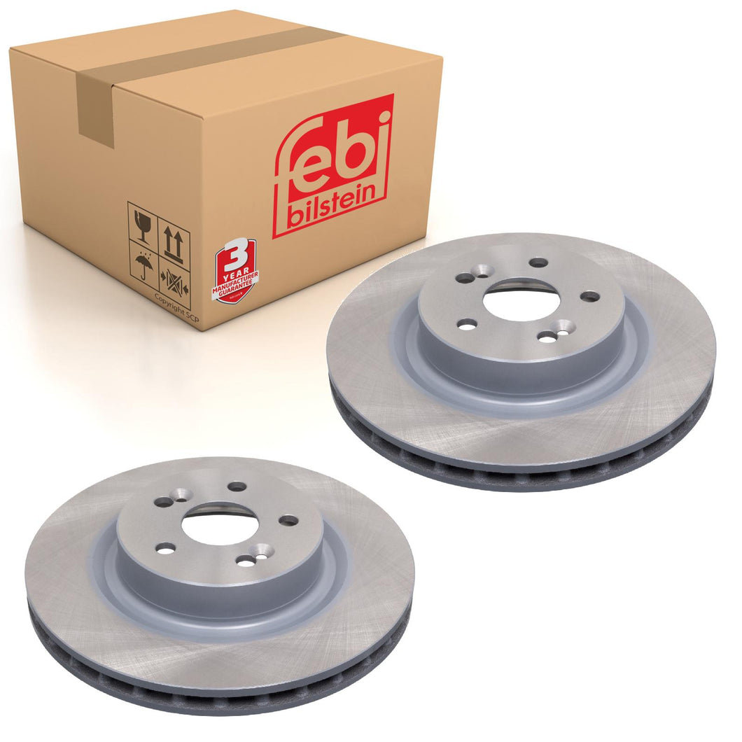 Pair of Front Brake Disc Fits Renault Clio MeganeI OE 7701208130 Febi 44108