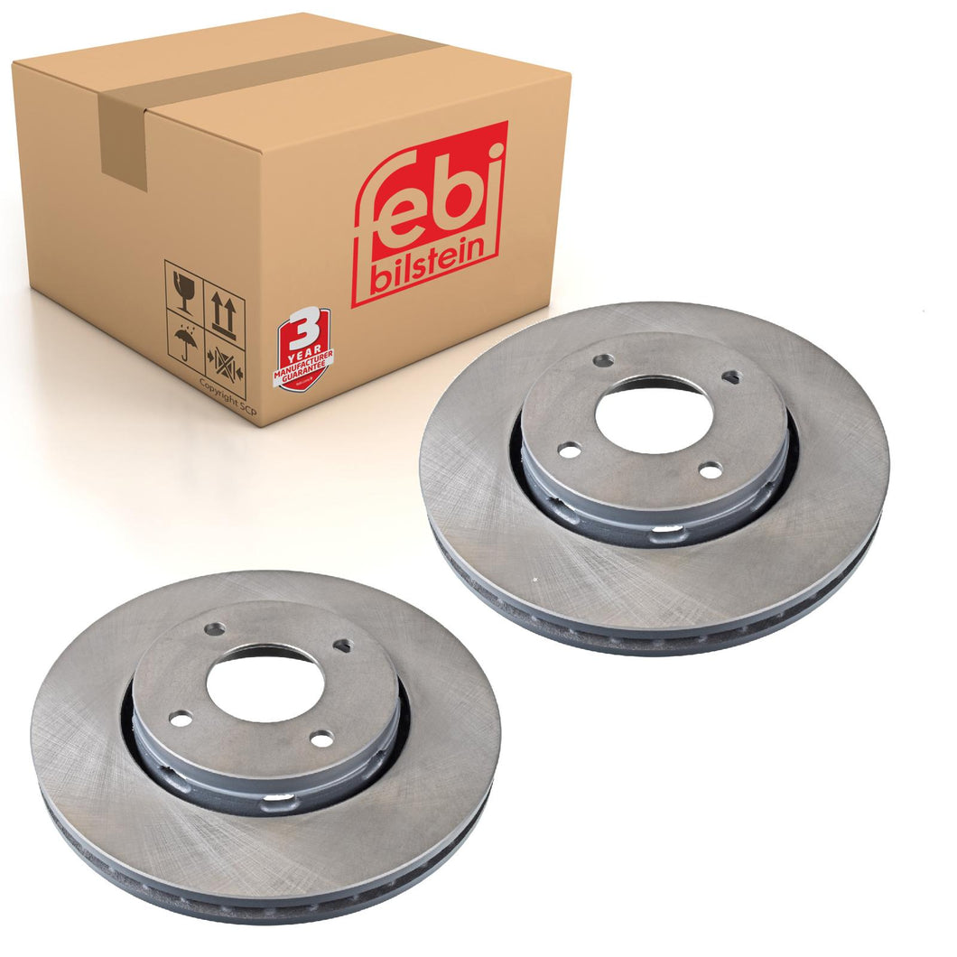 Pair of Front Brake Disc Fits Smart Forfour Model 454 OE 4544210312 Febi 44120