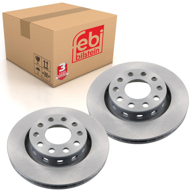 Pair of Rear Brake Disc Fits Audi A6 quattro RS6 S6 4B OE 4Z7615601 Febi 44125