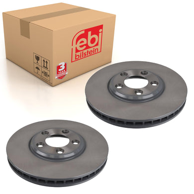 Pair of Front Brake Disc Fits Jaguar OE XR 858130 Febi 44127