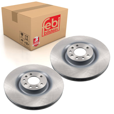 Pair of Front Brake Disc Fits Signum Vectra C OE 569154 Febi 44131