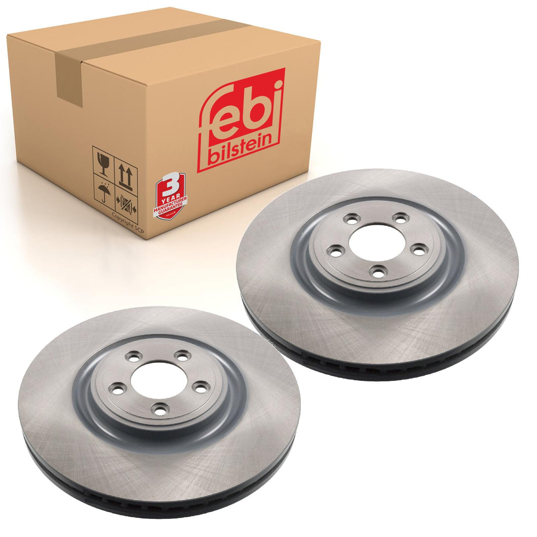 Pair of Front Brake Disc Fits Jaguar S-Type XF XJ XJ8 XJR XK Febi 44134