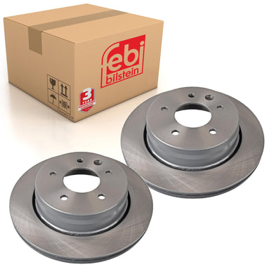 Pair of Rear Brake Disc Fits Jaguar OE JLM20342 Febi 44139