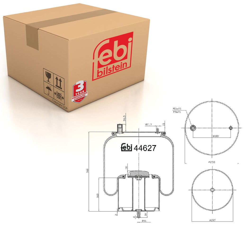 Front Air Spring Inc Steel Piston Fits Volvo FE G2 G3FE Renault bitte Febi 44627