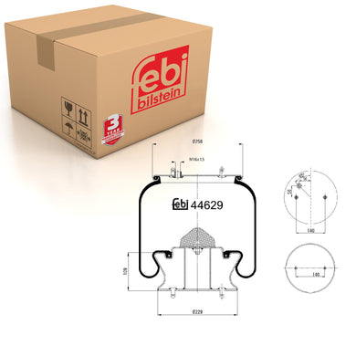 Front Air Spring Inc Steel Piston Fits Scania Serie 4 Bus Bus4-Serie Febi 44629