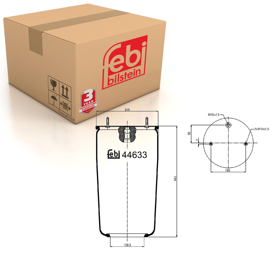 Air Spring No Piston Fits Volvo bitte Abmessungen beachten/please pay Febi 44633
