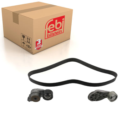 Auxiliary Belt Kit Inc Belt Tensioner & Idler Pulley Fits Volvo B9 S Febi 44785