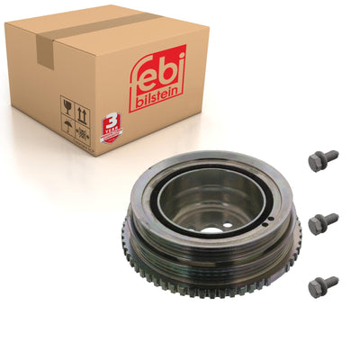 Decoupled Crankshaft Pulley Inc Sensor Ring & Bolts Fits Lancia Y FIA Febi 44812