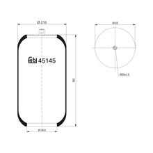 Load image into Gallery viewer, Front Air Spring No Piston Fits Setra Serie 4Serie 400 Mercedes Benz Febi 45145