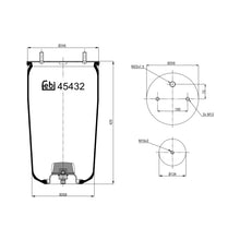 Load image into Gallery viewer, Air Spring No Piston Fits Bergische Achsen OE 542942040 Febi 45432
