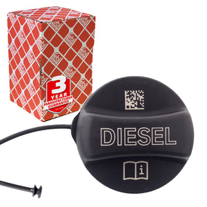 Mini Fuel Cap Filler Diesel Black Fits BMW Cooper OE 16 11 7 222 392 Febi 45549