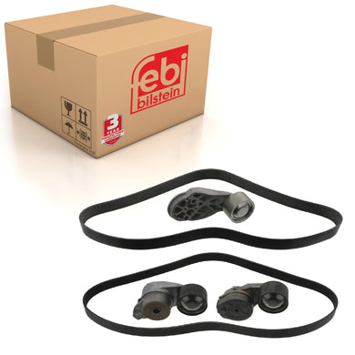 Auxiliary Belt Kit Inc Belt Tensioner & Guide Pulley Fits Renault MAG Febi 45632