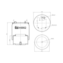 Load image into Gallery viewer, Air Spring Inc Steel Piston Fits DAF bitte Abmessungen beachten/pleas Febi 45662