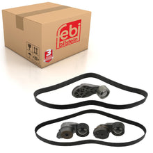 Load image into Gallery viewer, Auxiliary Belt Kit Inc Belt Tensioner &amp; Guide Pulley Fits Renault MAG Febi 45712