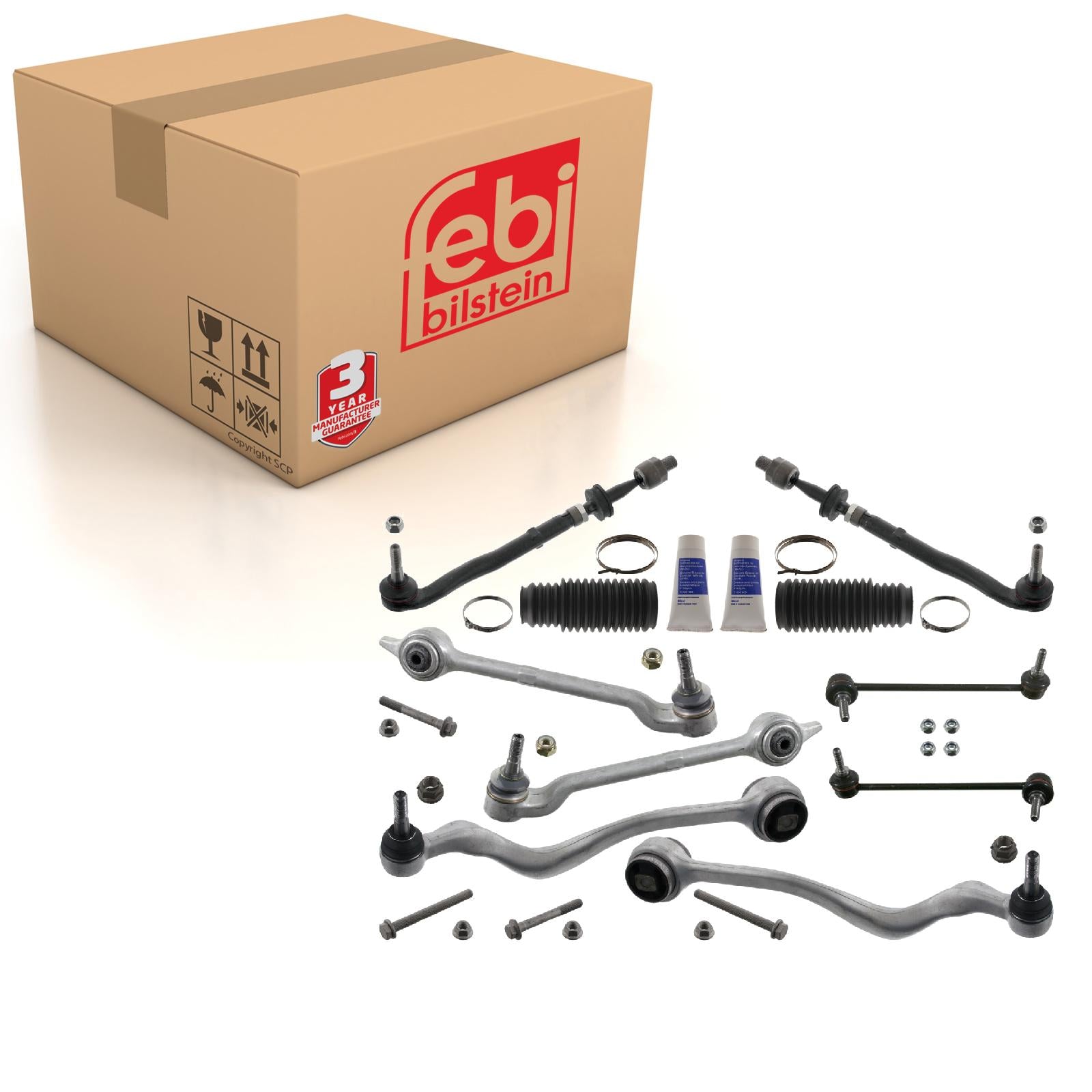 Front Control Arm Kit Inc Joints Stabiliser Links Tie Rod Ends 